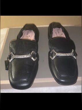 🎆 NEW Ferca 81 Italy Black Leather Ballet Flats 7.5